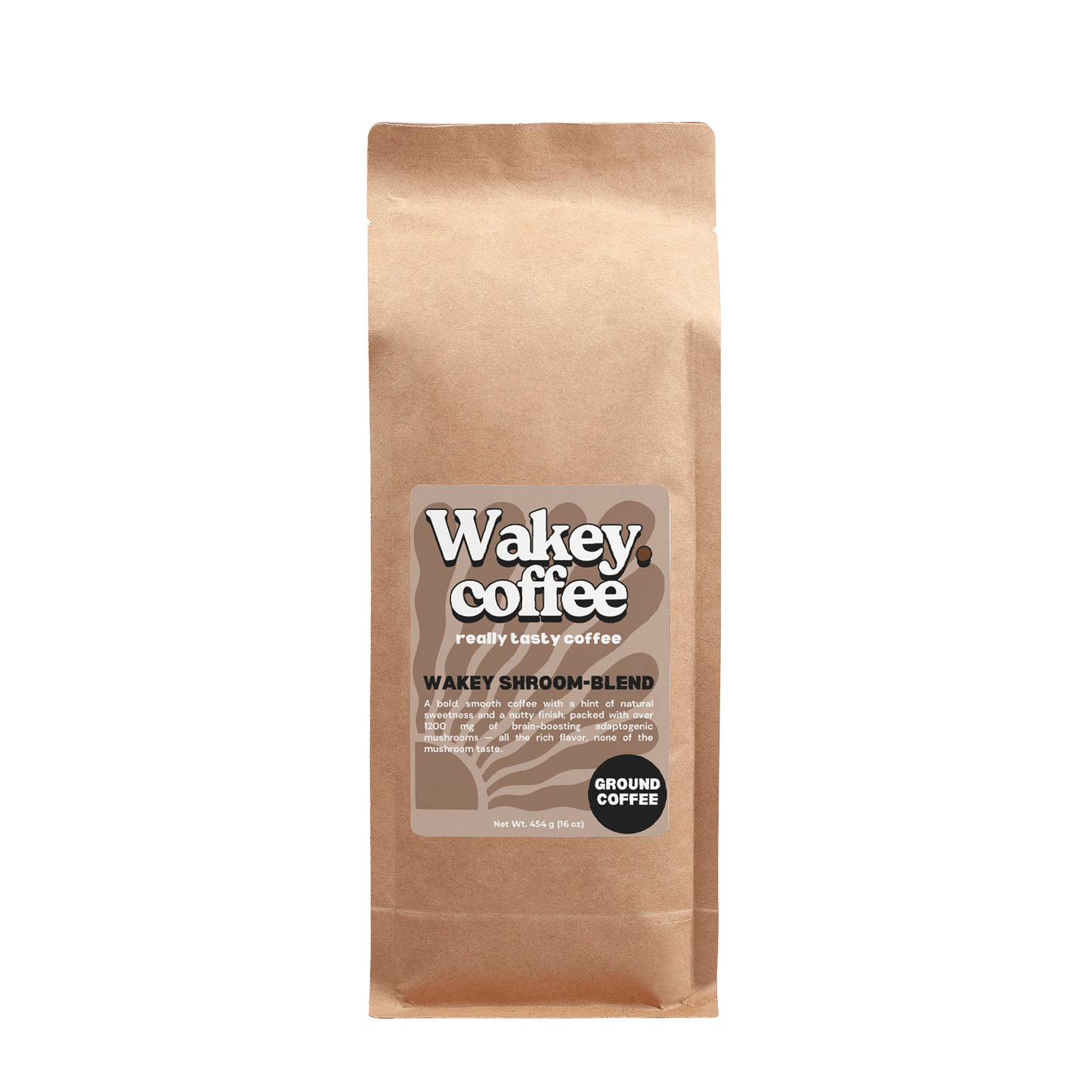 Wakey Ground  Morning Coffee Shroom-Blend - Lion’s Mane & Chaga 16oz